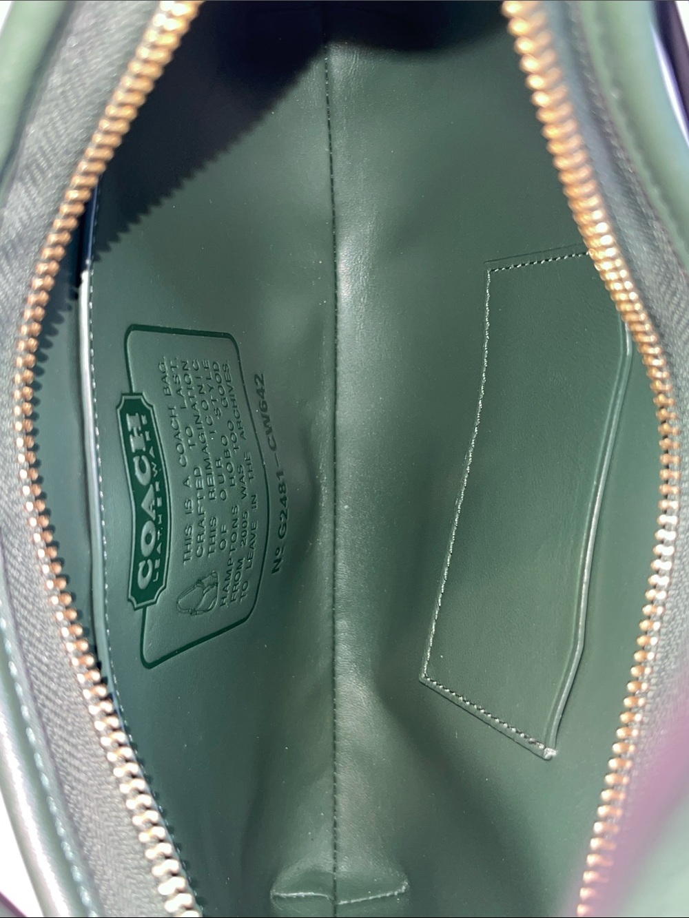 Coach CW642 Hamptons Hobo 2005 Limited Re-Edition Green Leather - Picture 15 of 16